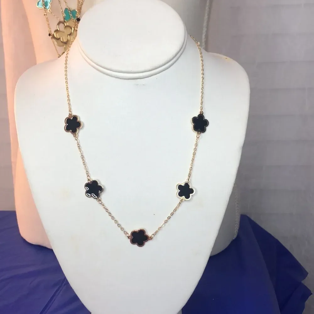BLACK CLOVER NECKLACE